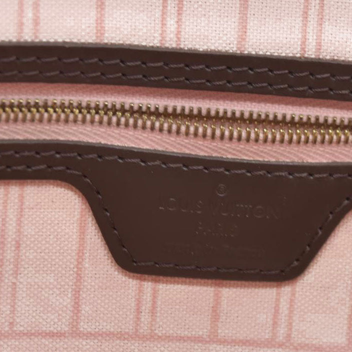 $2170 Louis Vuitton  Damier Ebene Neo Neverfull MM Rose Ballerine AR513