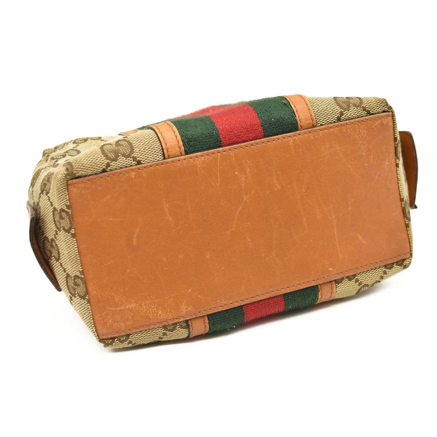 GUCCI GG Logo Shelly Canvas Cosmetic Pouch Bag