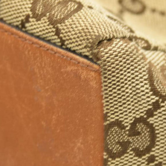 GUCCI GG Logo Shelly Canvas Cosmetic Pouch Bag