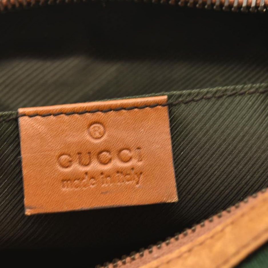 GUCCI GG Logo Shelly Canvas Cosmetic Pouch Bag