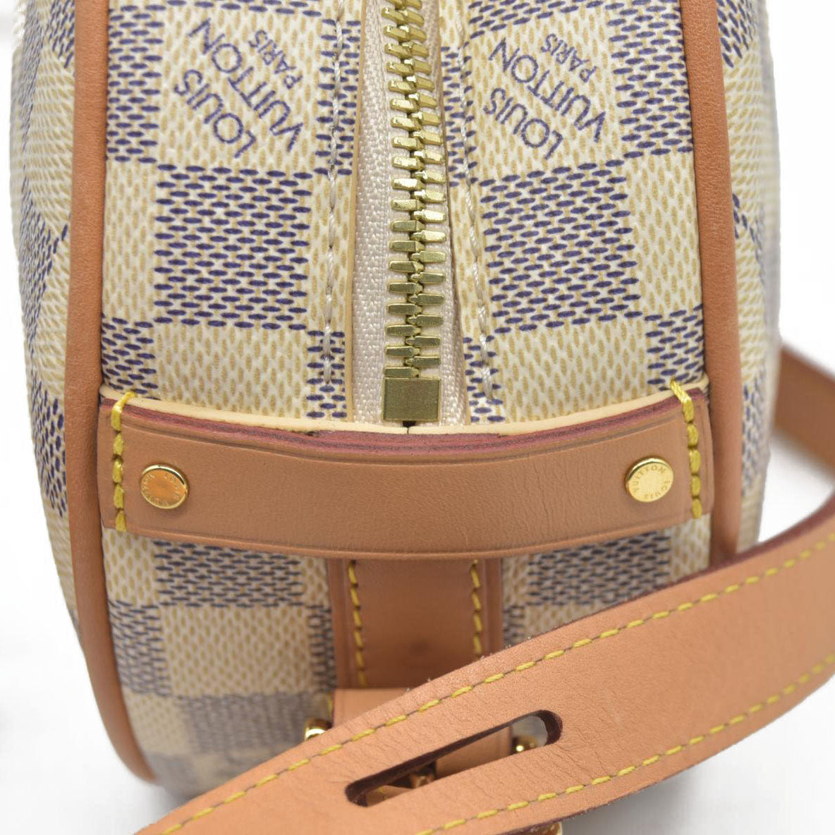 $2190 Louis Vuitton Damier Azur Boite Chapeau Souple PM