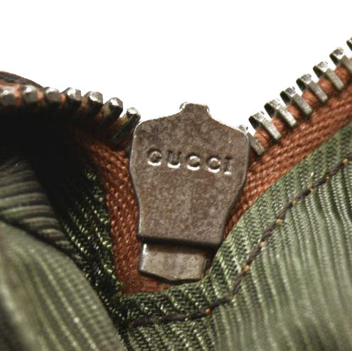 GUCCI GG Logo Shelly Canvas Cosmetic Pouch Bag