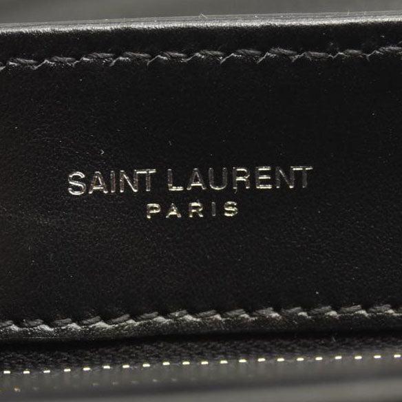 SAINT LAURENT Calfskin Y Quilted Monogram Toy Loulou Crossbody Bag Black