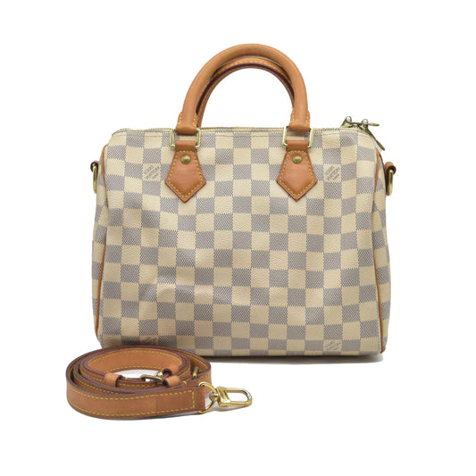 $1940 Louis Vuitton  Damier Azur Speedy Bandouliere 25 DU4104 2014