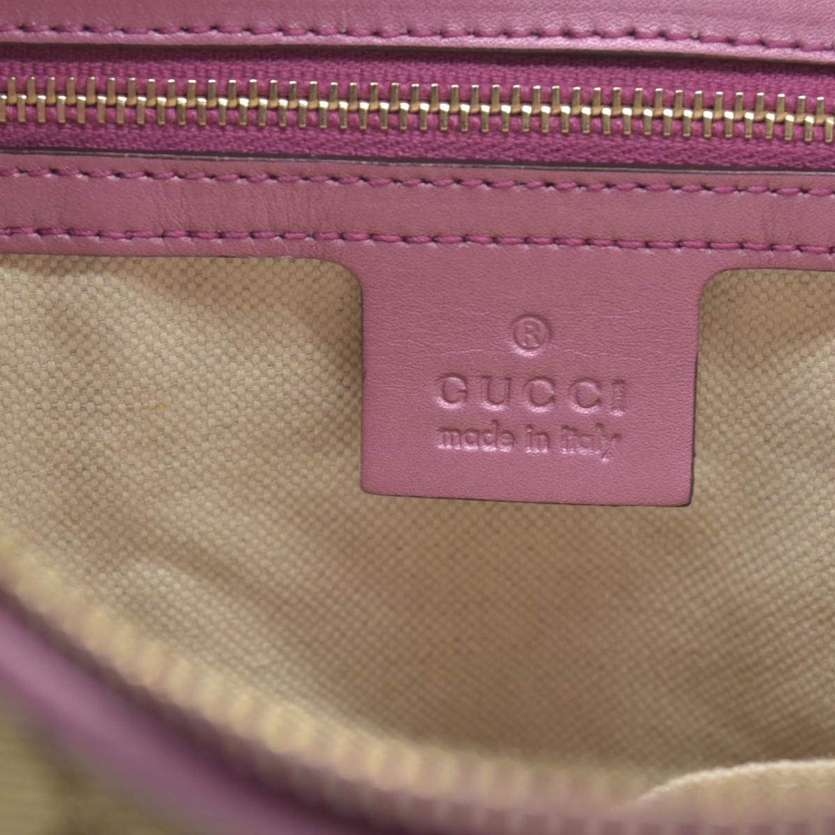 $1050 Gucci Beige Pink GG Canvas Heart-Bit Hobo Bag