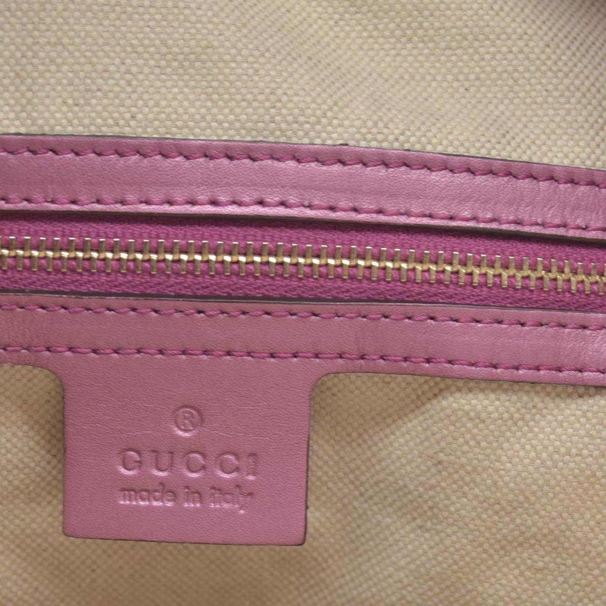 $1050 Gucci Beige Pink GG Canvas Heart-Bit Hobo Bag