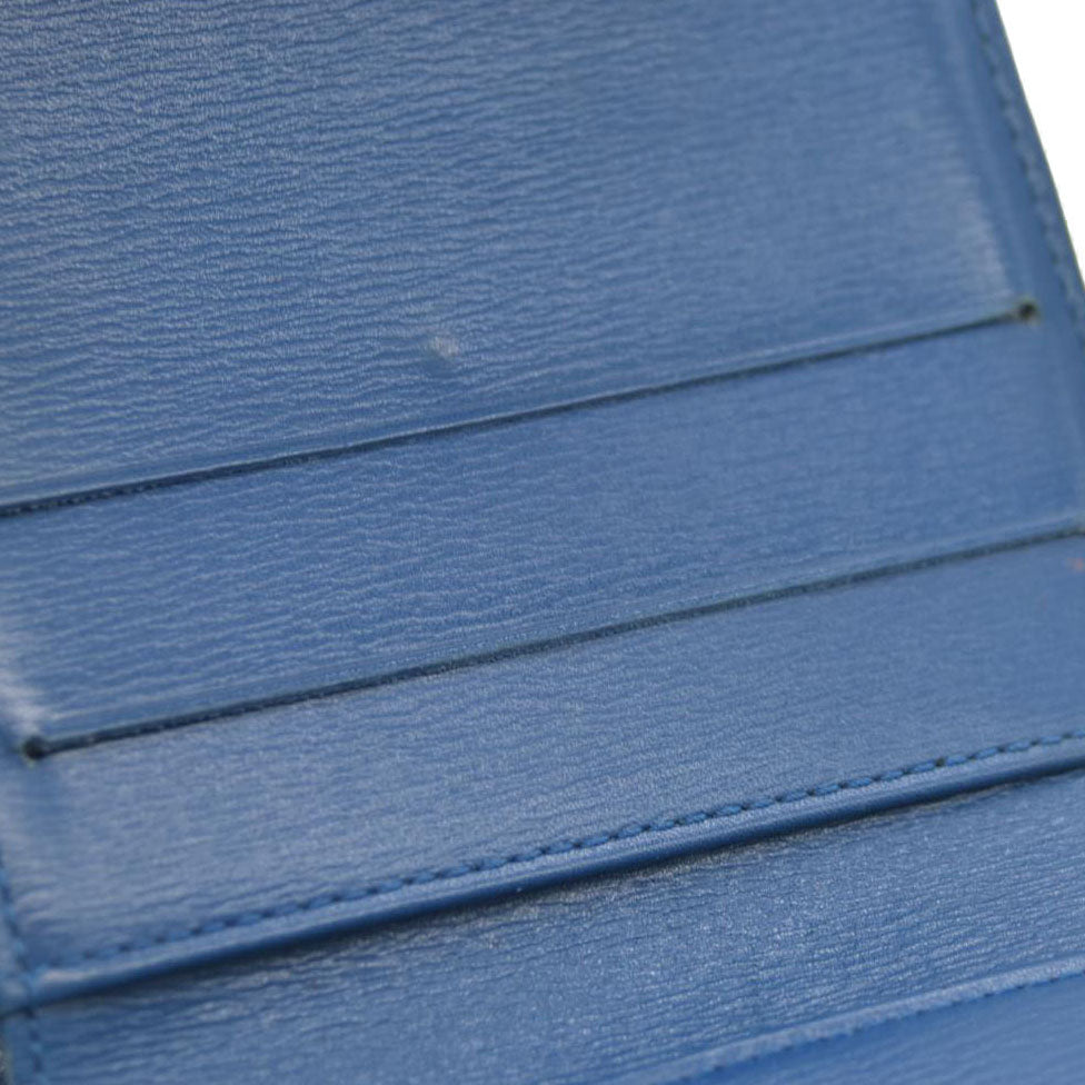 Louis Vuitton Epi Porte Feuille Elise Credit Leather Trifold Wallet Blue SP0938