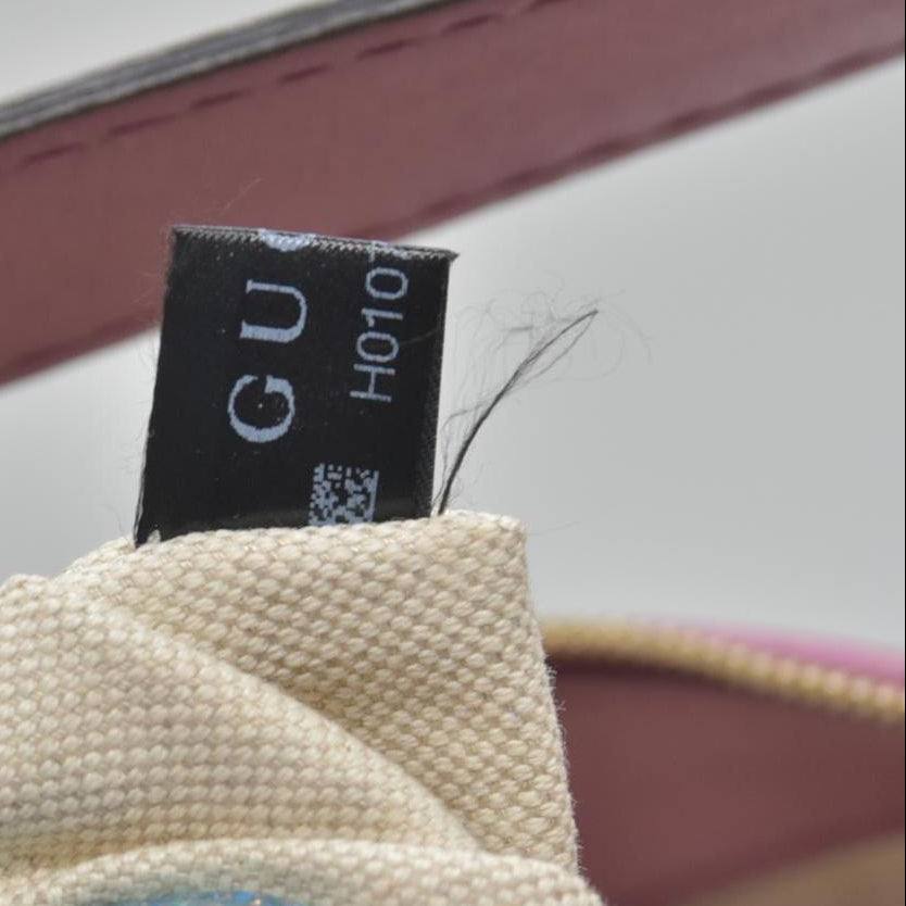 $1050 Gucci Beige Pink GG Canvas Heart-Bit Hobo Bag