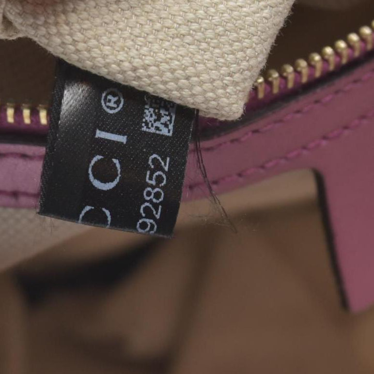 $1050 Gucci Beige Pink GG Canvas Heart-Bit Hobo Bag