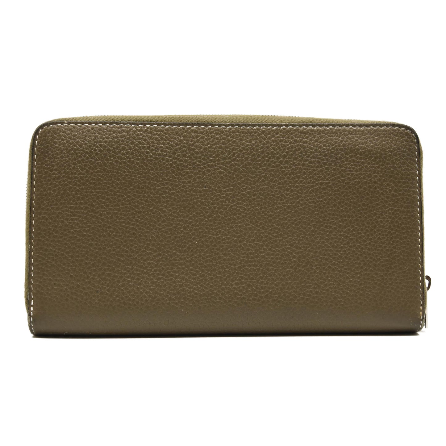 Celine Grained Calfskin Large Zip Around Multifunction Wallet Taupe