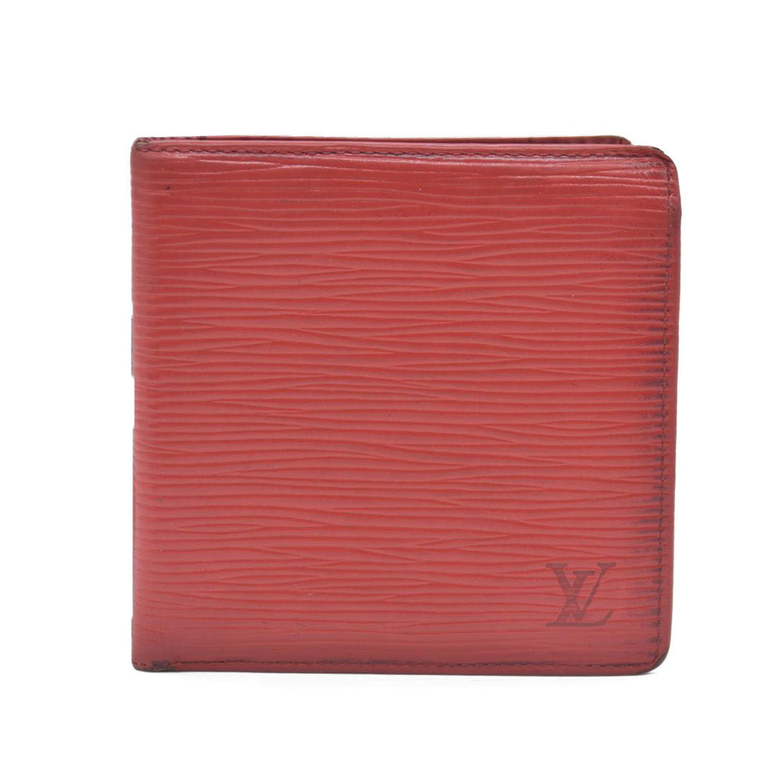 Louis Vuitton Epi Portefeuille Marco Leather Bifold Wallet Red MI1908