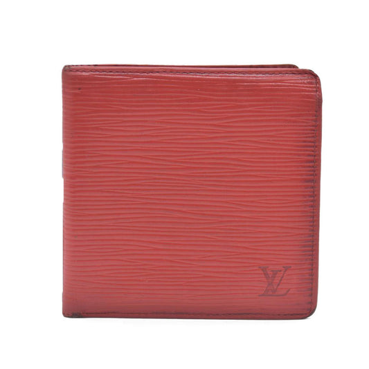 Louis Vuitton Epi Portefeuille Marco Leather Bifold Wallet Red MI1908