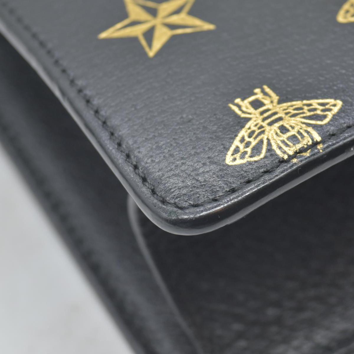 $2590 Gucci Calfskin Small Sylvie Shoulder Bag Black