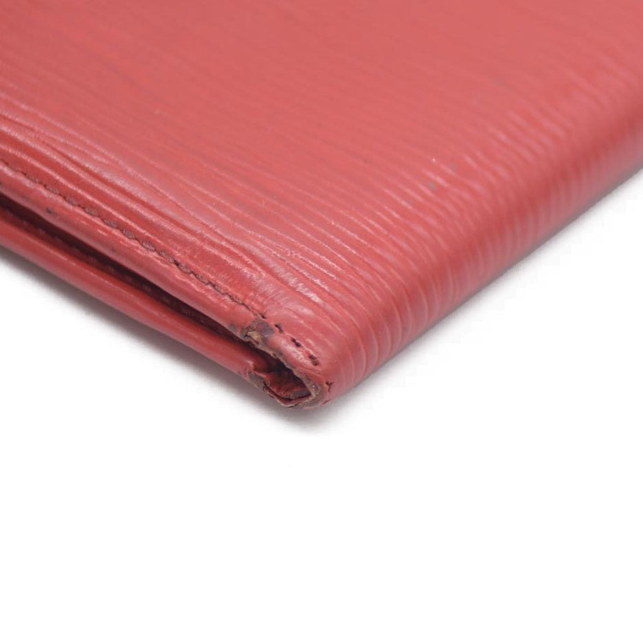 Louis Vuitton Epi Portefeuille Marco Leather Bifold Wallet Red MI1908