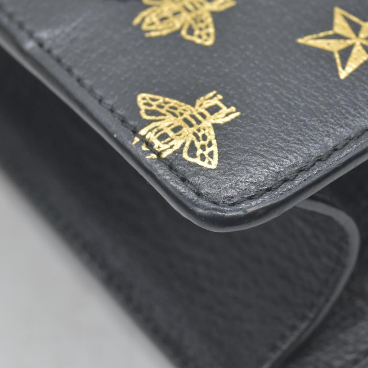 $2590 Gucci Calfskin Small Sylvie Shoulder Bag Black