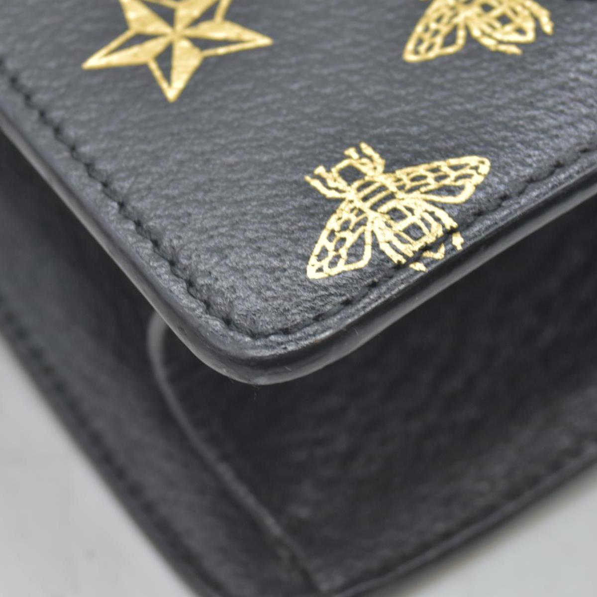 $2590 Gucci Calfskin Small Sylvie Shoulder Bag Black