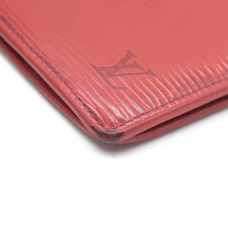Louis Vuitton Epi Portefeuille Marco Leather Bifold Wallet Red MI1908