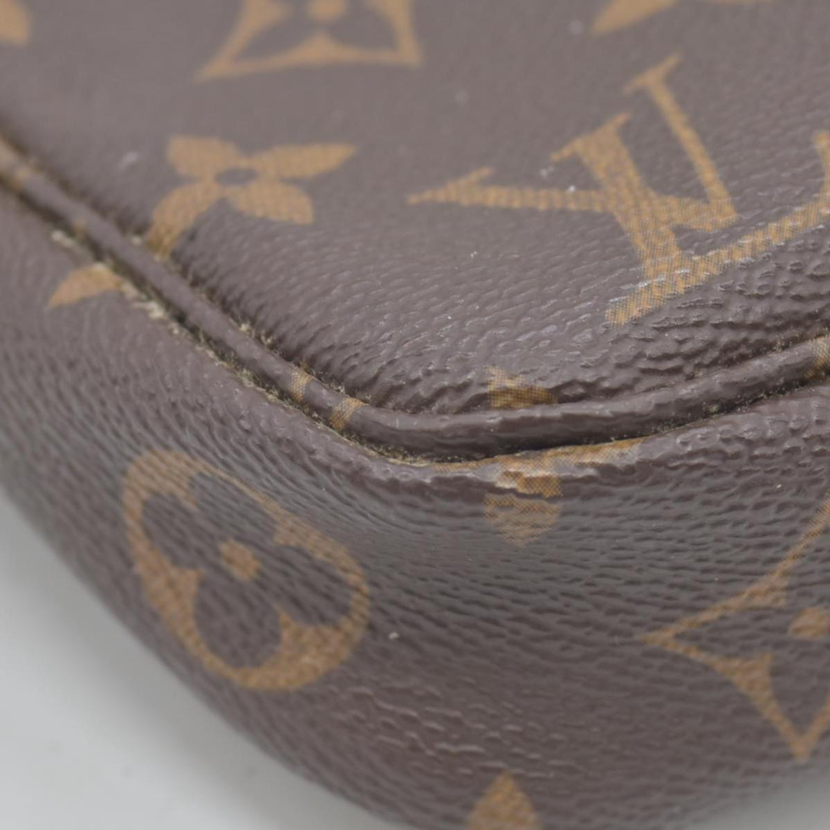 $1290 1998 Louis Vuitton LV Pochette Accessories Brown Monogram SL1918