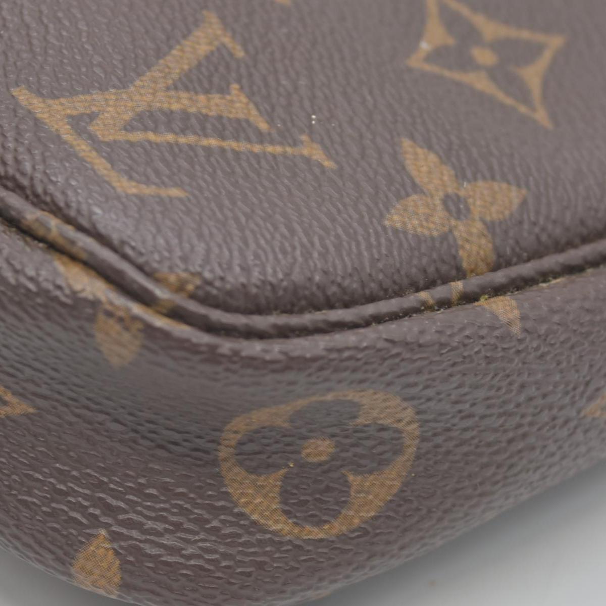 $1290 1998 Louis Vuitton LV Pochette Accessories Brown Monogram SL1918