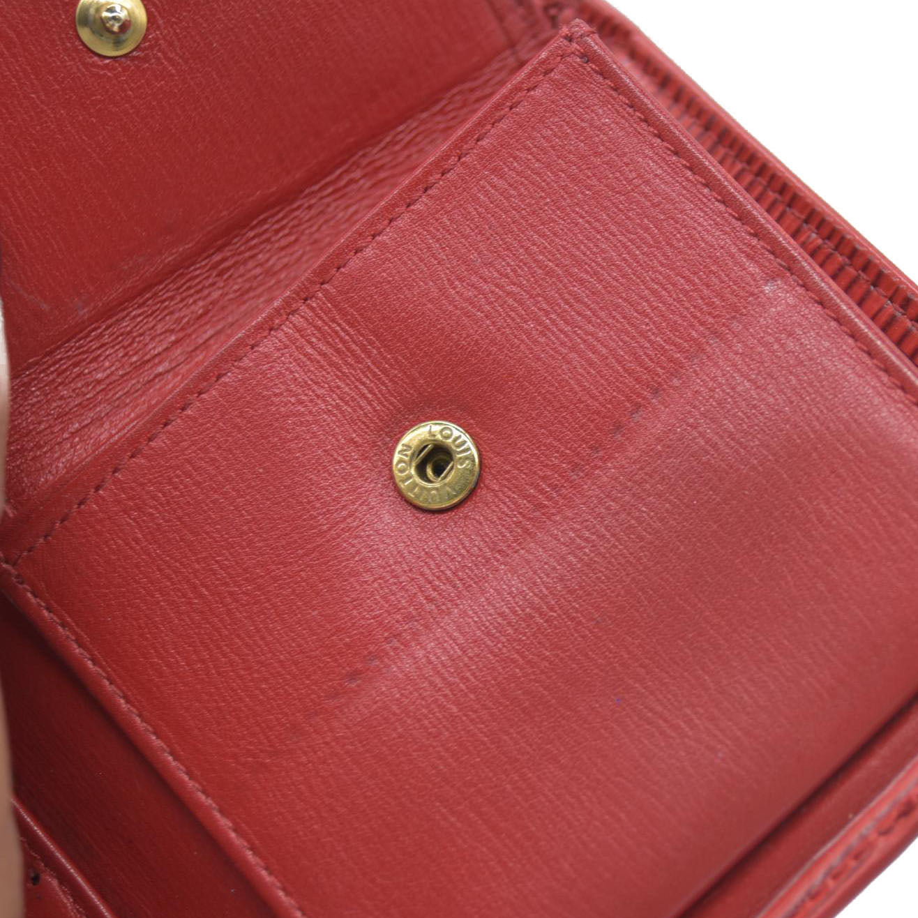 Louis Vuitton Epi Portefeuille Marco Leather Bifold Wallet Red MI1908