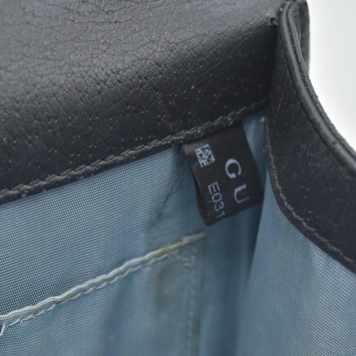 $2590 Gucci Calfskin Small Sylvie Shoulder Bag Black