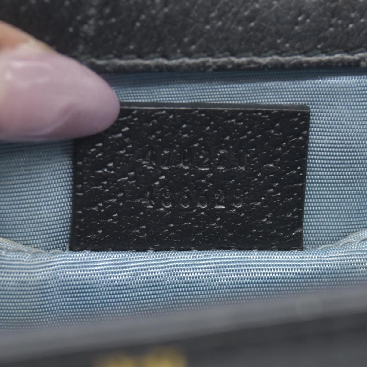 $2590 Gucci Calfskin Small Sylvie Shoulder Bag Black