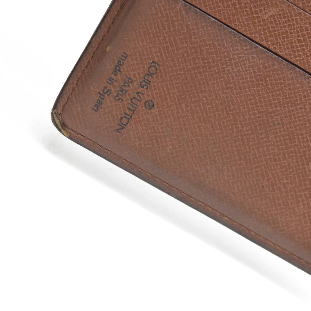 Louis Vuitton Monogram PorteBillets 6 Cartes Credit Bifold Wallet Brown CA0916
