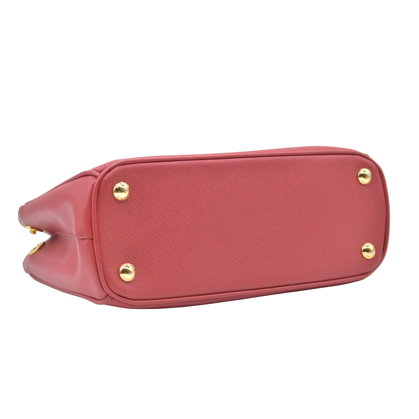 $4700 Prada Saffiano Mini Galleria Double Zip Tote Fuxia