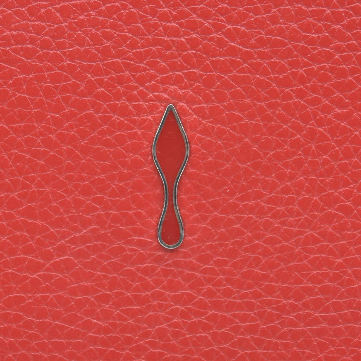 $1590 Christian Louboutin Calfskin Spikes Loubinthesky Paloma Clutch Red