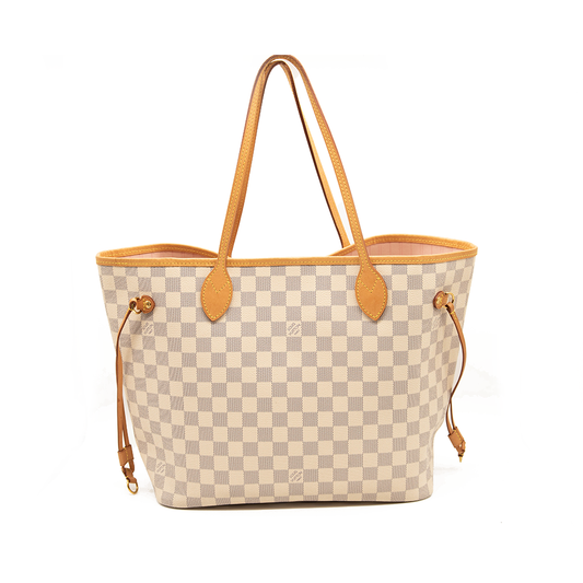 Louis Vuitton Damier Azur Neo Neverfull MM Rose Ballerine