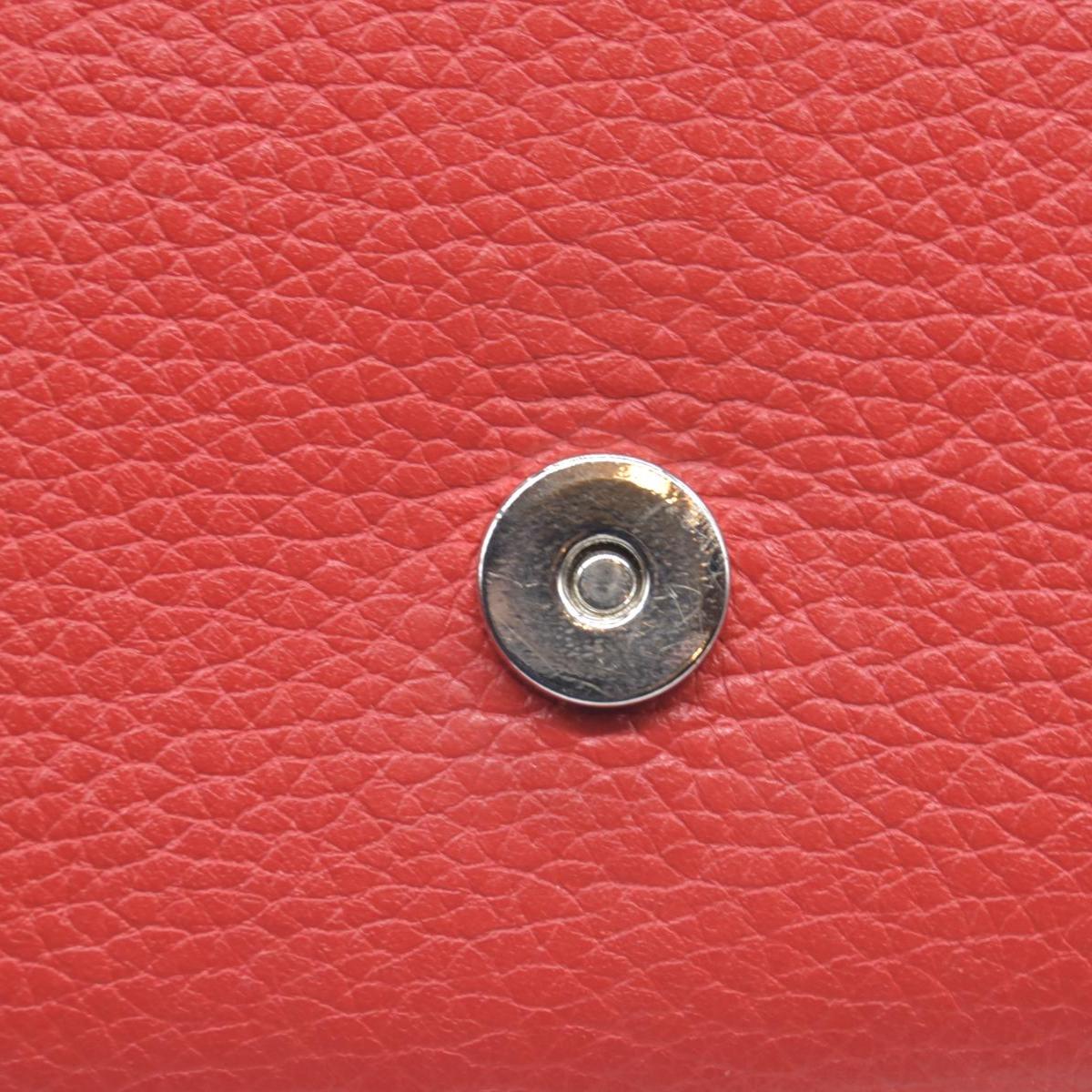 $1590 Christian Louboutin Calfskin Spikes Loubinthesky Paloma Clutch Red