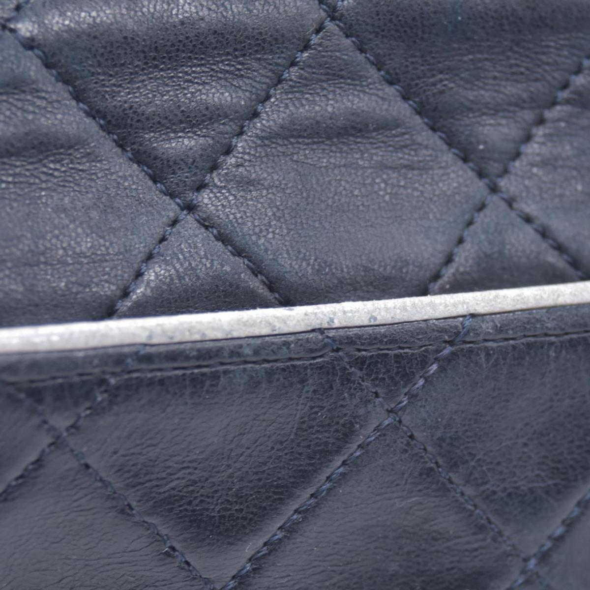 Chanel 1989-1991 Navy Lambskin Quilted Flap Bag 24k Gold Hardware CONSIGNMENT
