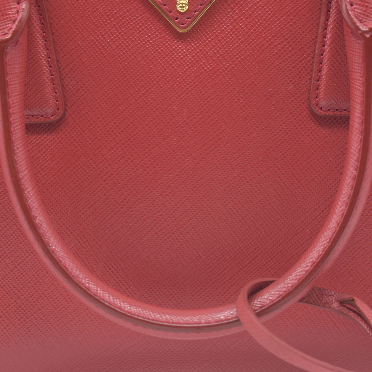 $4700 Prada Saffiano Mini Galleria Double Zip Tote Fuxia