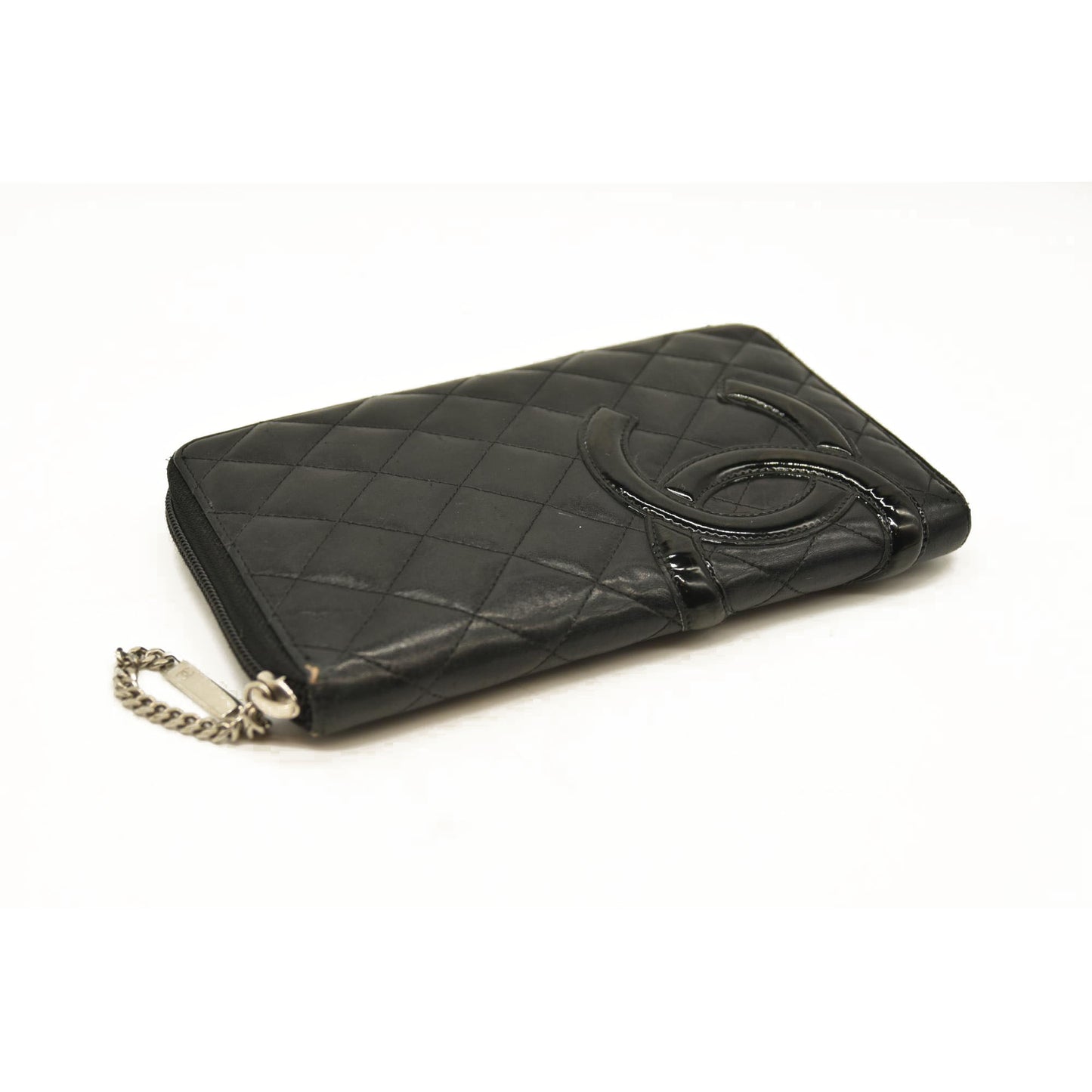 Chanel  Calfskin Cambon Zip Around Organizer Wallet Black