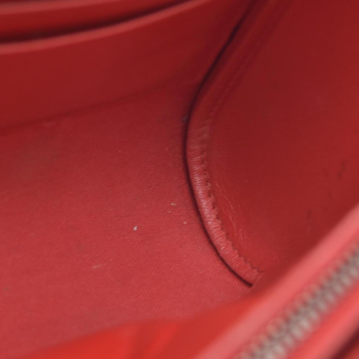 $1590 Christian Louboutin Calfskin Spikes Loubinthesky Paloma Clutch Red