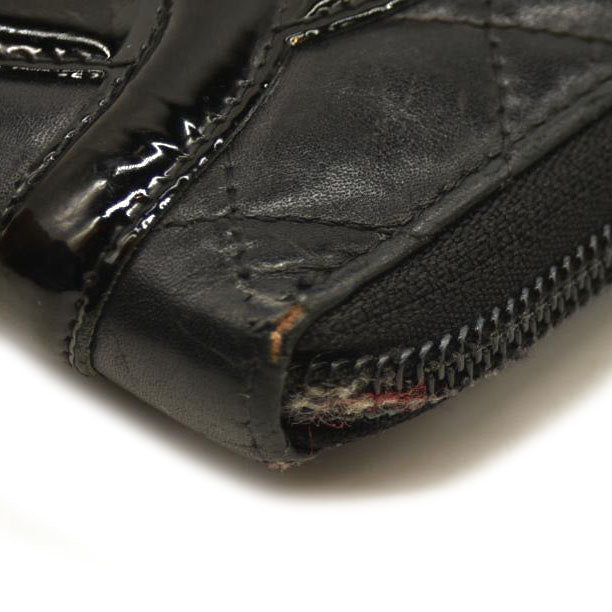 Chanel  Calfskin Cambon Zip Around Organizer Wallet Black