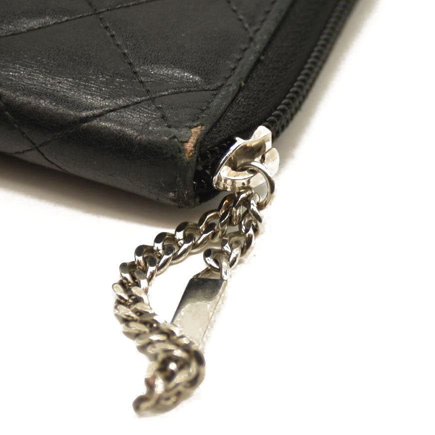 Chanel  Calfskin Cambon Zip Around Organizer Wallet Black