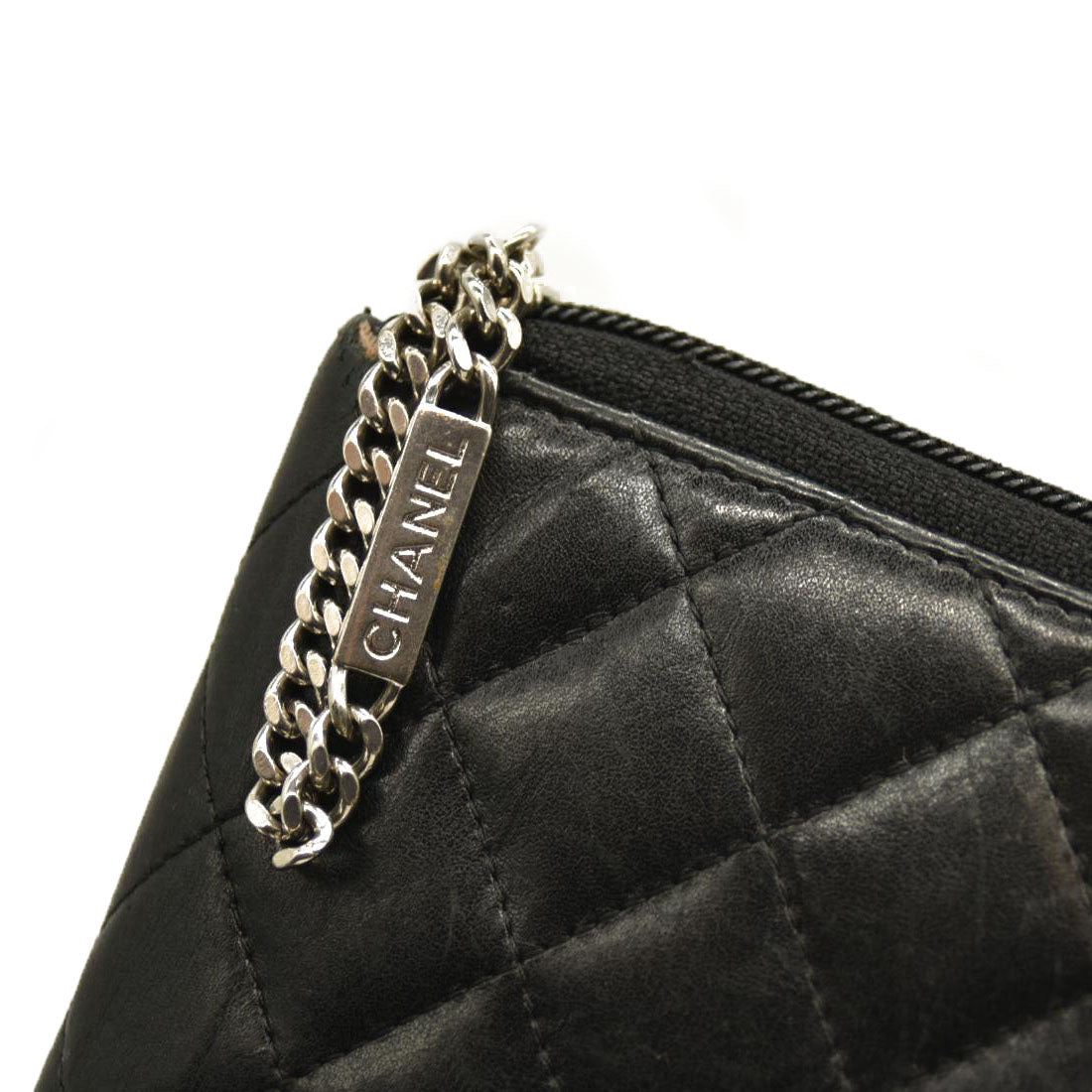 Chanel  Calfskin Cambon Zip Around Organizer Wallet Black