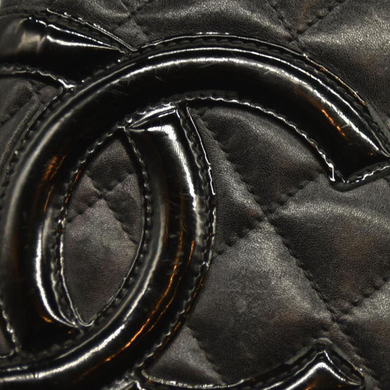 Chanel  Calfskin Cambon Zip Around Organizer Wallet Black
