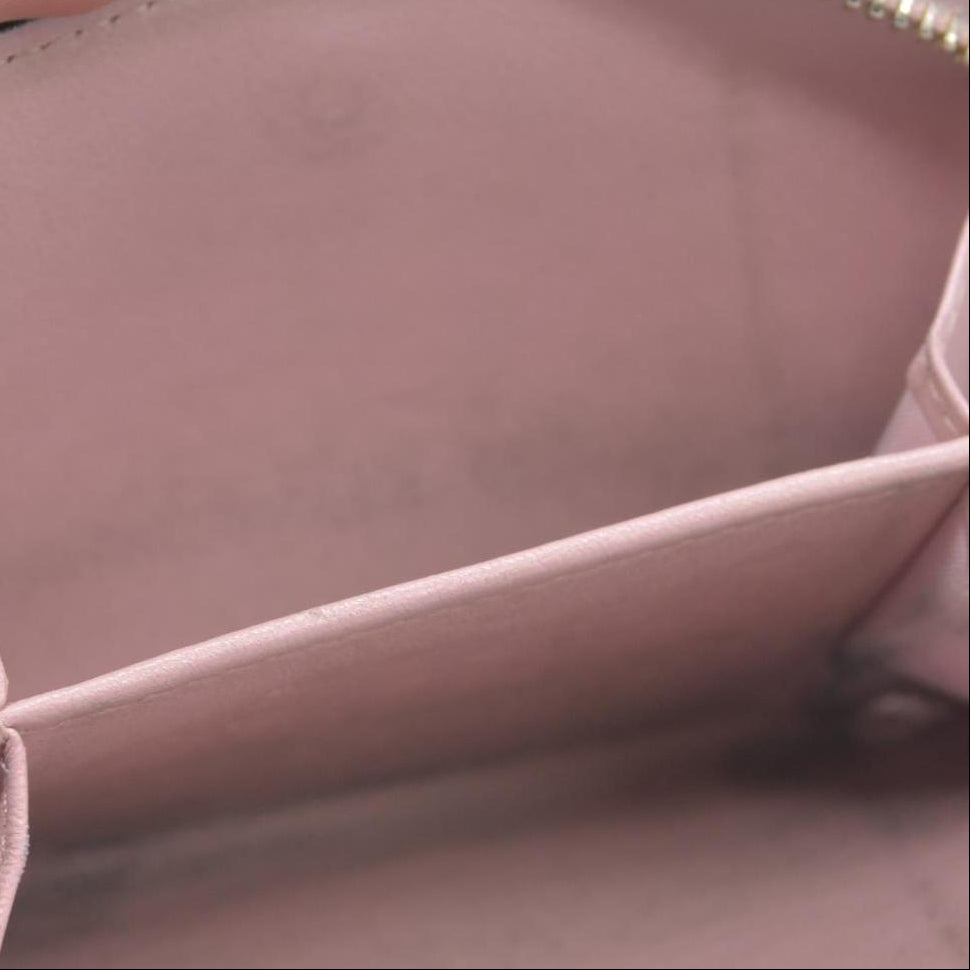 Valentino Poudre Leather Rockstud Zip-Around Compact Wallet