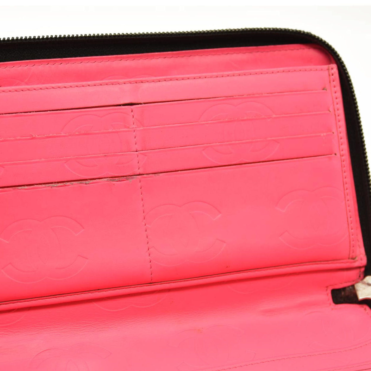 Chanel  Calfskin Cambon Zip Around Organizer Wallet Black