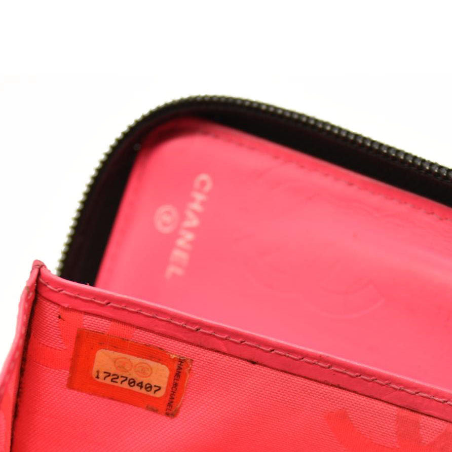 Chanel  Calfskin Cambon Zip Around Organizer Wallet Black