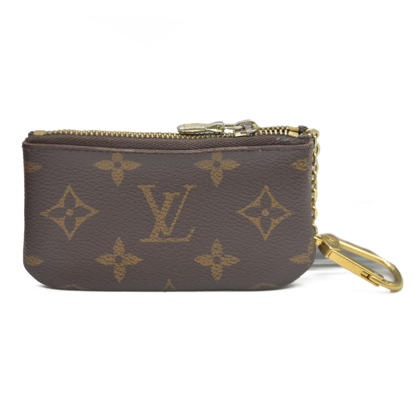 Louis Vuitton Monogram Pochette Cles Wallet Coin Purse Brown CT4260