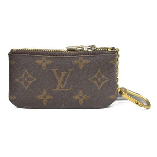 Louis Vuitton Monogram Pochette Cles Wallet Coin Purse Brown CT4260