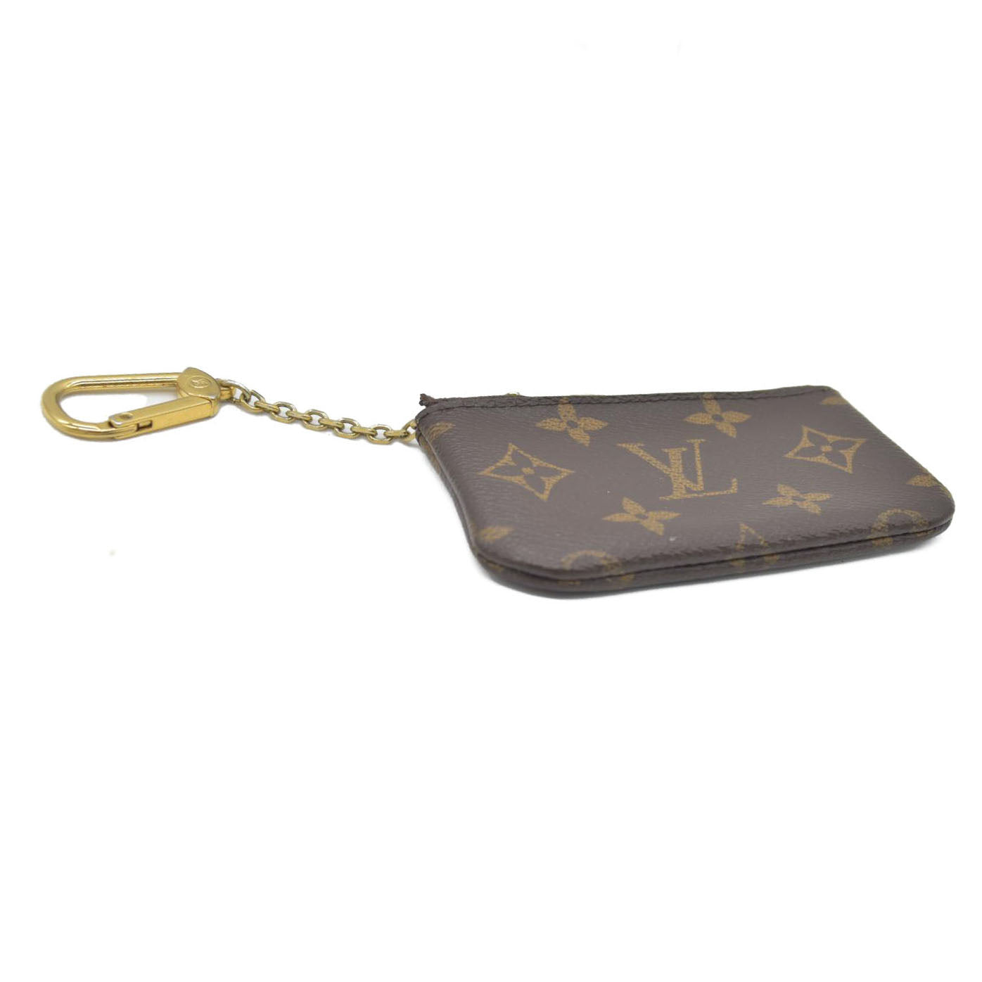 Louis Vuitton Monogram Pochette Cles Wallet Coin Purse Brown CT4260