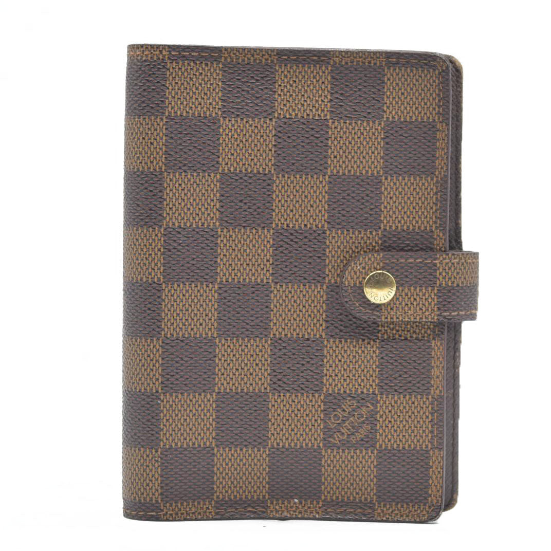 LOUIS VUITTON Damier Ebene Agenda PM Day Planner Notebook Cover CA0958