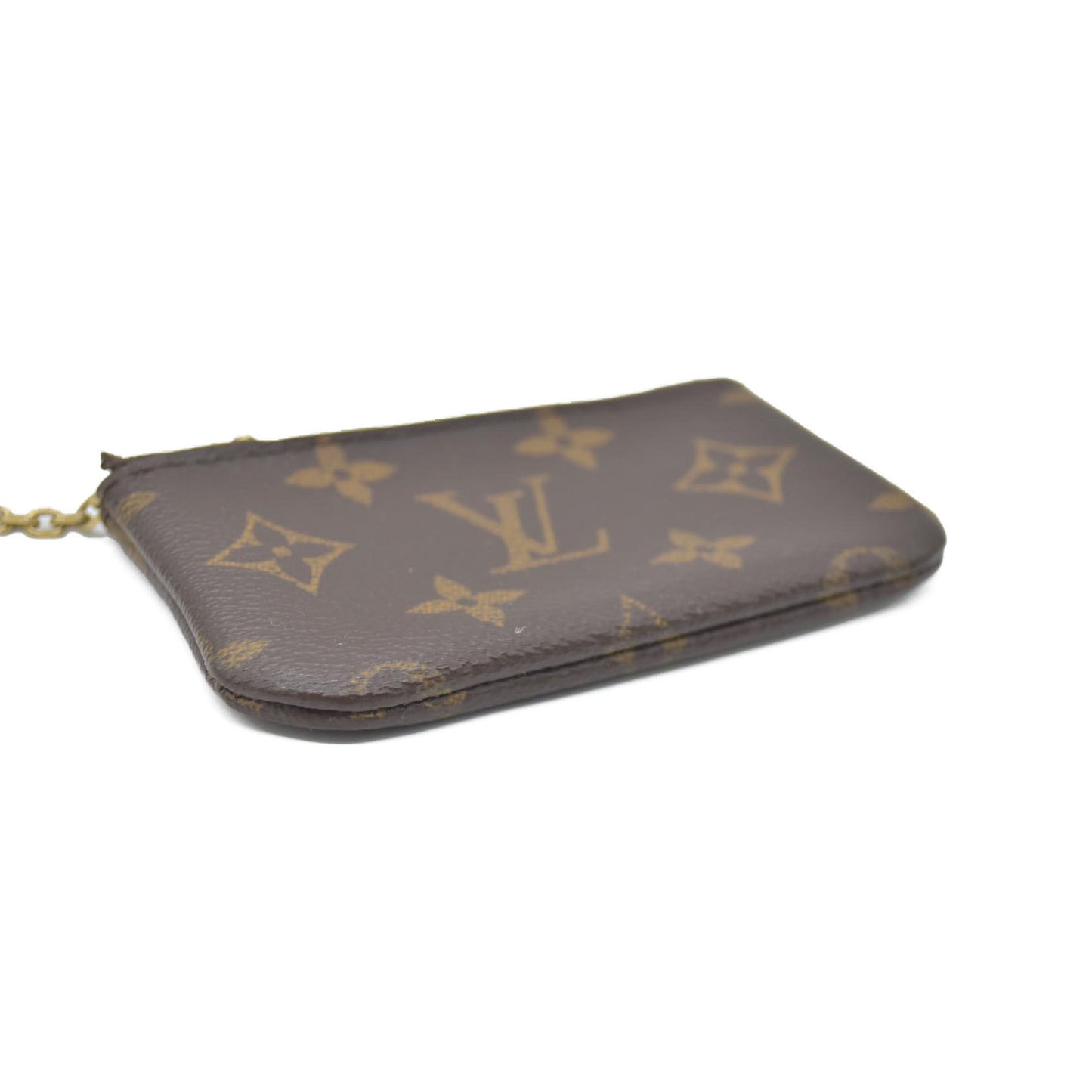 Louis Vuitton Monogram Pochette Cles Wallet Coin Purse Brown CT4260