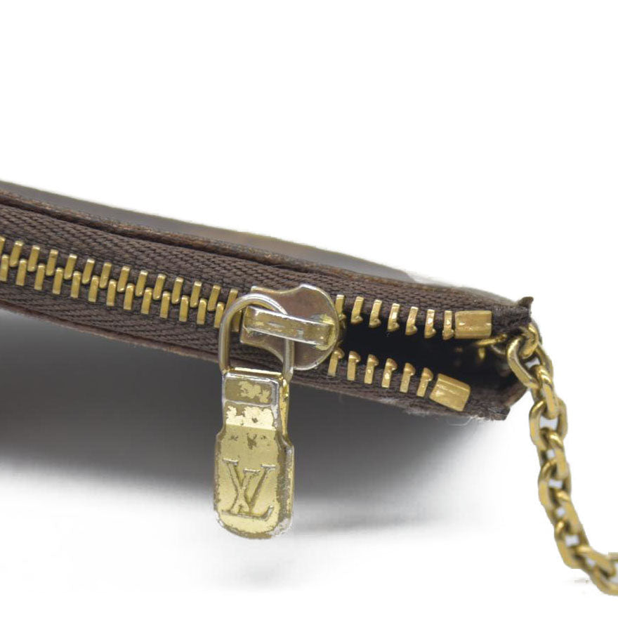 Louis Vuitton Monogram Pochette Cles Wallet Coin Purse Brown CT4260