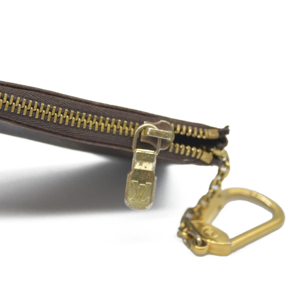 Louis Vuitton Monogram Pochette Cles Wallet Coin Purse Brown CT4260