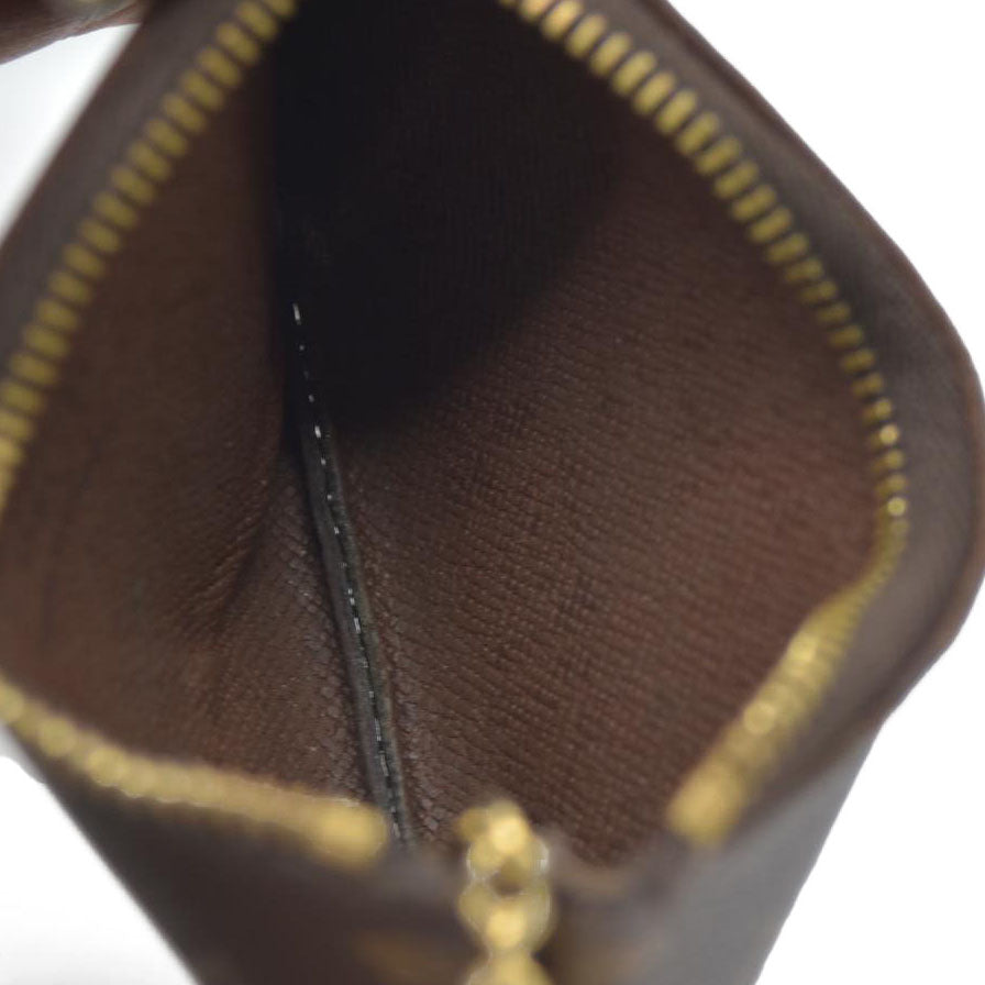Louis Vuitton Monogram Pochette Cles Wallet Coin Purse Brown CT4260